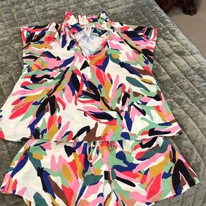 CROSBY by Mollie Burch Multicolor Top and Shorts Set